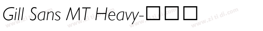 Gill Sans MT Heavy字体转换